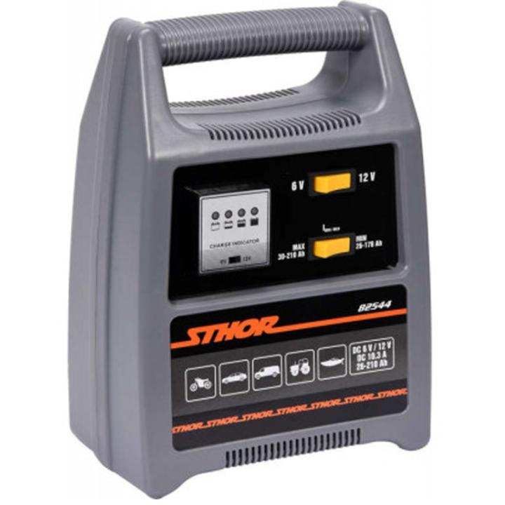 Фото Зарядное устройство для аккумуляторов STHOR 82544 6/12В от электросети 230В 10.3А  - Магазин MASMART