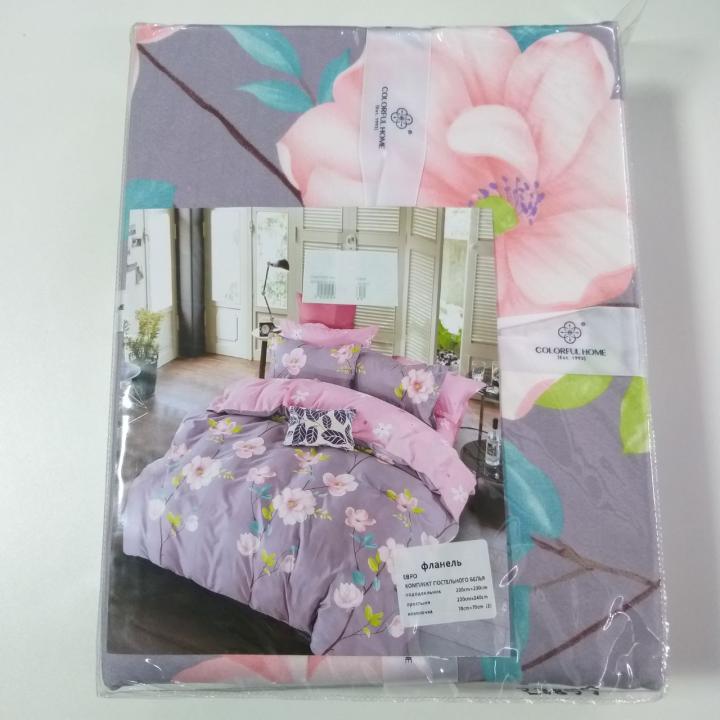 Фото Комплект постельного белья фланель Евро (Colorful Home)  - Магазин MASMART