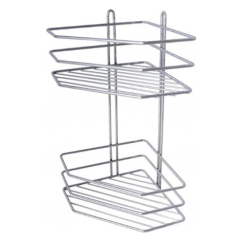 Фото Поличка кутова 2-ярусна Vanstore хром (07450)  - Магазин MASMART