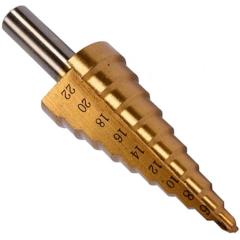 Фото Свердло ступінчасте для металу YATO-44741 HSS-TiN 4-22 мм  - Магазин MASMART