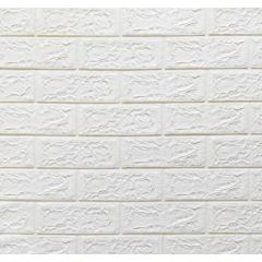 Фото Самоклеющийся 3D-панель Кирпич белый FZ-01 700х700х4мм  - Магазин MASMART