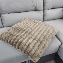 Фото Плед Королевская полоска 200х230см капучино 4 см евро...  - Магазин MASMART