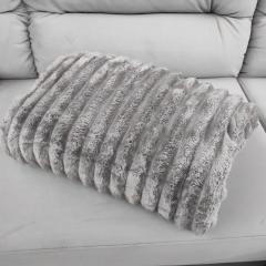 Фото Плед Королевская полоска 200х230см серый 4см евро (плед...  - Магазин MASMART