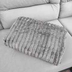 Фото Плед Королівська полоска 210х230см євро сірий 3см (плед...  - Магазин MASMART