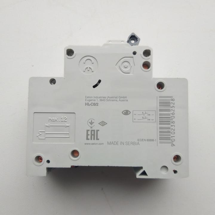 Фото Автоматический выключатель 2P 6A Eaton HL-C6/2 4.5kA  - Магазин MASMART