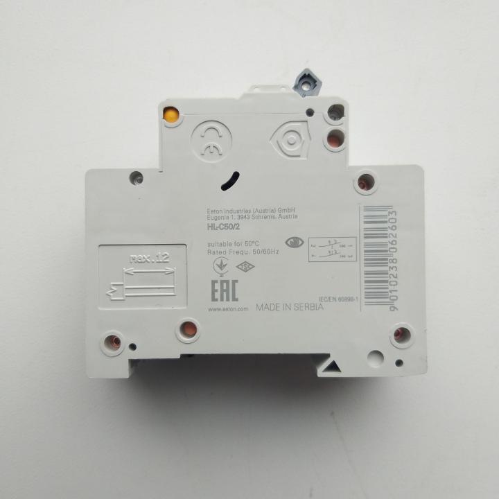 Фото Автоматический выключатель 2P 50A Eaton HL-C50/2 4.5kA  - Магазин MASMART