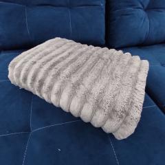 Фото Плед Королівська полоска 150х200см полуторний 4см сірий...  - Магазин MASMART