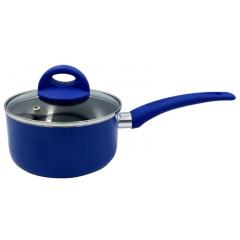 Фото Ківш з кришкою Gusto покриття Weilburger 16 см синій...  - Магазин MASMART