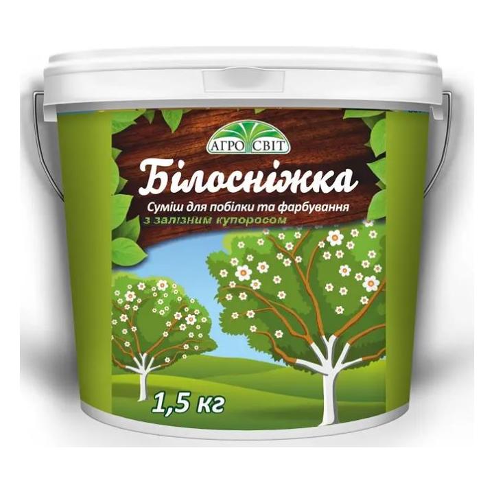 Фото Садова побілка захисна для дерев та кущів Агросвіт 1,5 кг з залізним купоросом - Магазин MASMART
