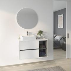 Фото Тумба консольная KOLLER POOL KVADRO 750 (белая) с...  - Магазин MASMART