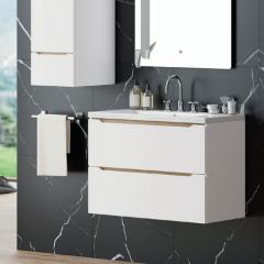 Фото Тумба консольная Koller Pool TWIST 600 (белая) с...  - Магазин MASMART