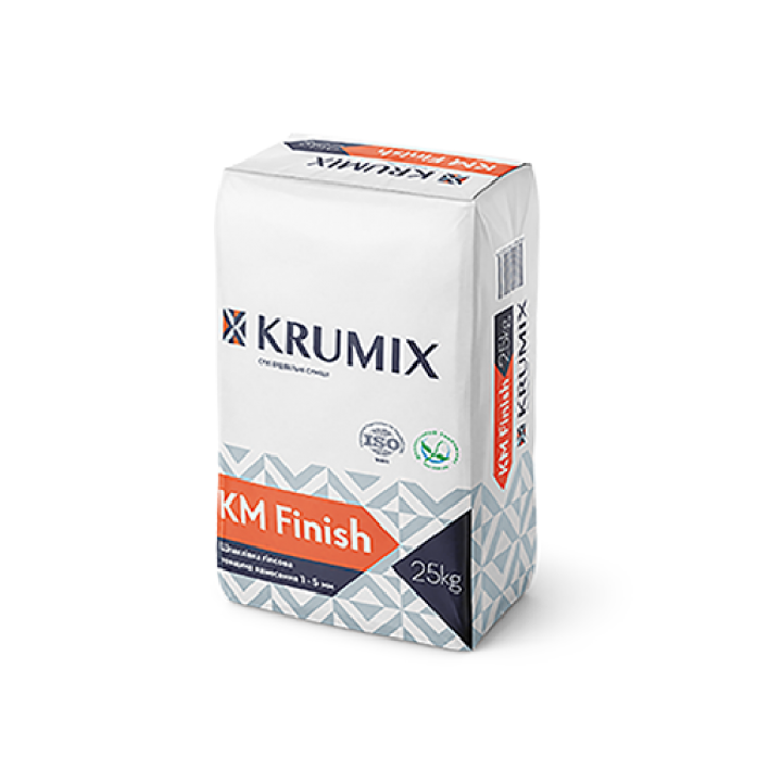 Фото Шпаклевка гипсовая финишная KRUMIX Finish 25 кг - Магазин MASMART