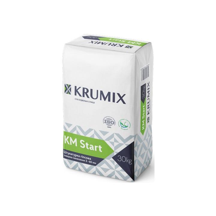 Фото Штукатурка гипсовая стартовая KRUMIX Start 30 кг - Магазин MASMART