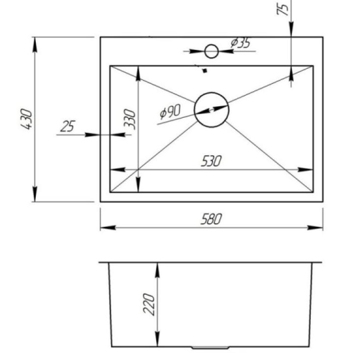 Фото Кухонная мойка Imperial PVD Black D5843BL  - Магазин MASMART