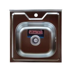 Фото Мойка накладная Platinum 5050 (полировка) 500х500х160мм...  - Магазин MASMART
