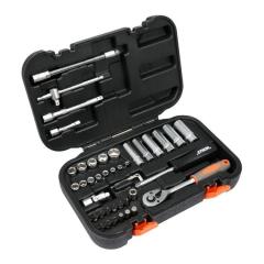 Фото Набір головок STHOR 1/4" M14-14мм 42 од. (58641)  - Магазин MASMART