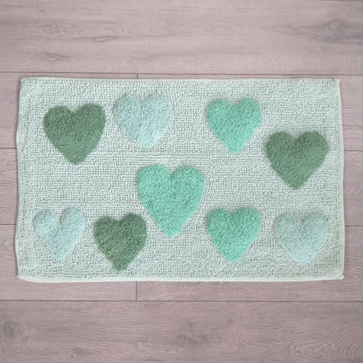 Фото Коврик Irya - Hearts verde 50х80 - Магазин MASMART