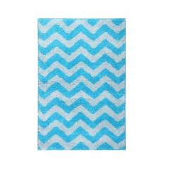 Фото Коврик для ванной комнаты Pes Chevron голубой...  - Магазин MASMART