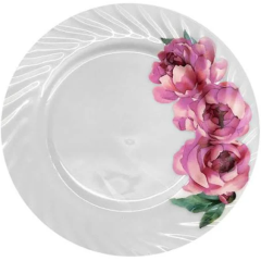 Фото Тарелка обеденная Пионы STENSON 10" 25,5 см NA005259  - Магазин MASMART