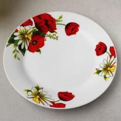 Фото Тарелка мелкая Мак и ромашка Helios 19,0 см  - Магазин MASMART