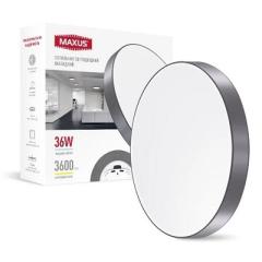 Фото Світильник LED MAXUS SP Ceiling 1-MSP-3641-SLG 36W 4100K...  - Магазин MASMART