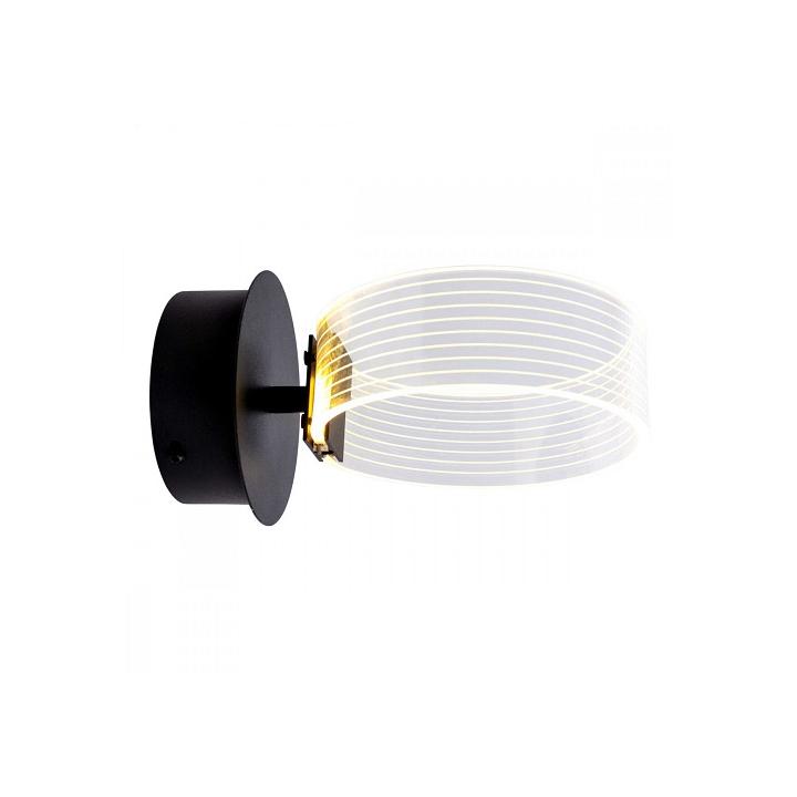 Фото Бра настенное светодиодное акриловое Sirius N 3705-1 BLACK 12W - Магазин MASMART