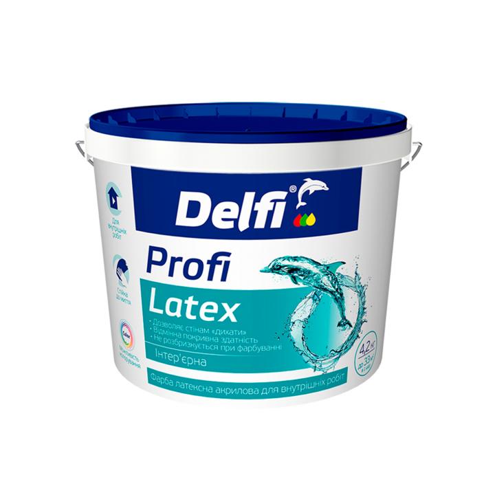 Фото Краска интерьерная латексная акриловая Profi Latex Delfi 4.2кг - Магазин MASMART