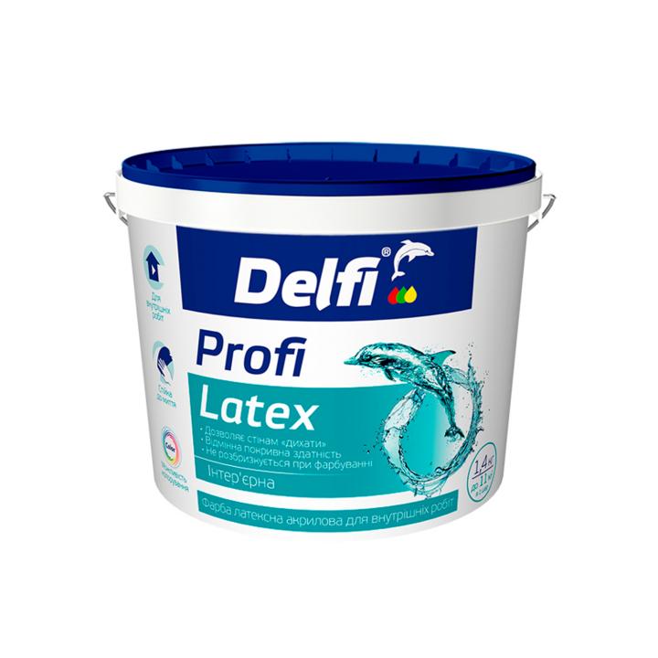 Фото Краска интерьерная латексная акриловая Profi Latex Delfi 1.4кг - Магазин MASMART