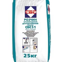 Фото Штукатурка декоративна СБС-51 Короїд 2 мм білий 25 кг  - Магазин MASMART