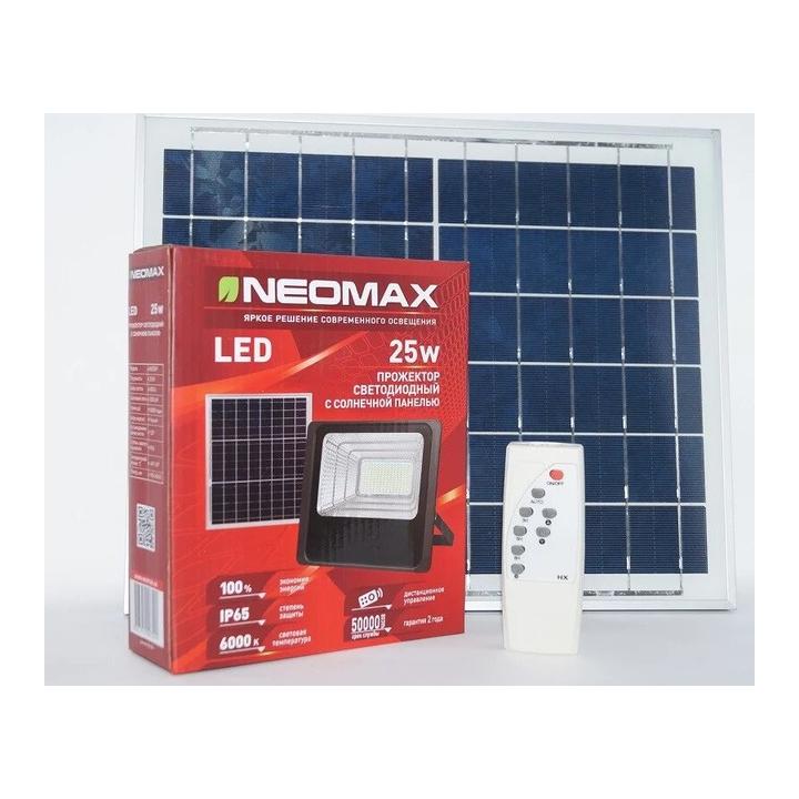 Фото Прожектор Neomax LED с солнечной панелью 25W 6000K IP65  - Магазин MASMART