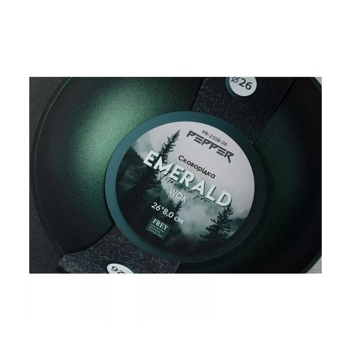 Фото Сковорода PEPPER EMERALD WOK 26x8,0 см TITANIUM PRO  - Магазин MASMART