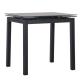 Фото Стіл обідній розкладний Карлос (чорний/скло антрацит)  - Магазин MASMART
