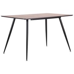 Фото Стол обеденный Bronx черный МДФ дуб шервуд 120x80  - Магазин MASMART