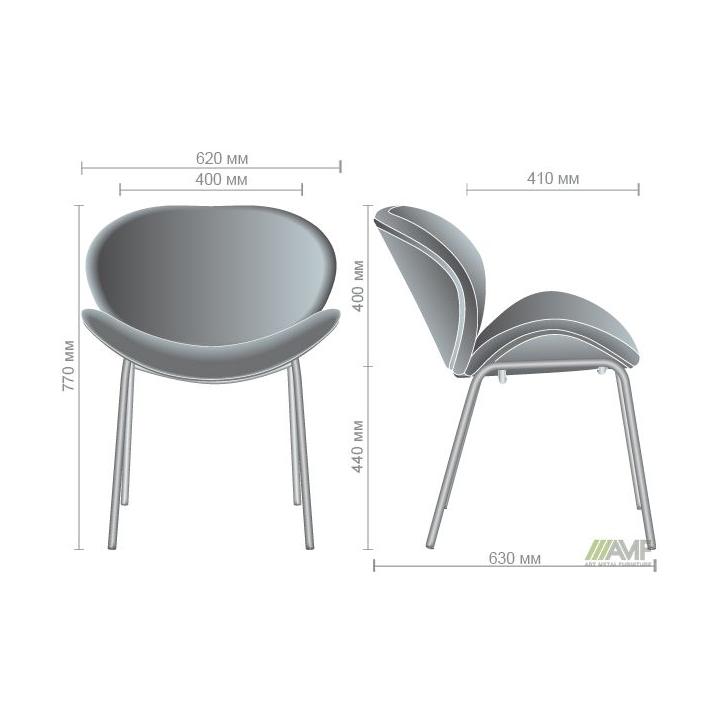 Фото Стілець ALPHABET E GOLD-GRAPHITE AMF (545711)  - Магазин MASMART