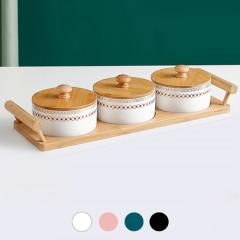 Фото Банки на подставке Faraon Stenson 41х13х8 см YG01137-W (4...  - Магазин MASMART