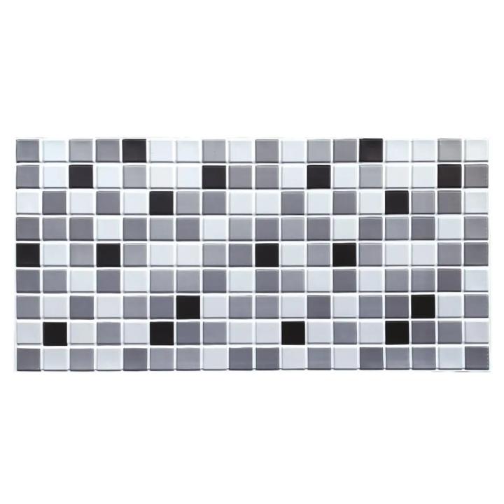 Фото Декоративная 3D-панель ПВХ 1181 960х480х4 мм черно-белая мозаика - Магазин MASMART