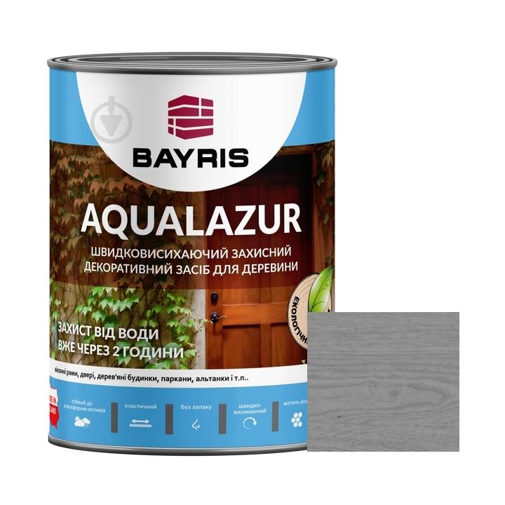 Фото Aqualazur быстросохнущая защита древесины BAYRIS 0,75л (серый) - Магазин MASMART