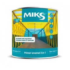 Фото Грунт-емаль MIKS 3в1 сіра 0,8 кг (7046)  - Магазин MASMART