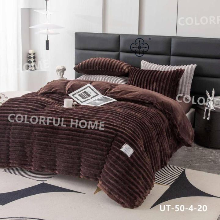 Фото Комплект постельного белья велюр COLORFUL HOME 200х230  - Магазин MASMART