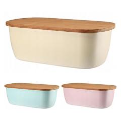 Фото Хлебница с крышкой бамбук Stenson R28417 36х20.5х13.5 см  - Магазин MASMART