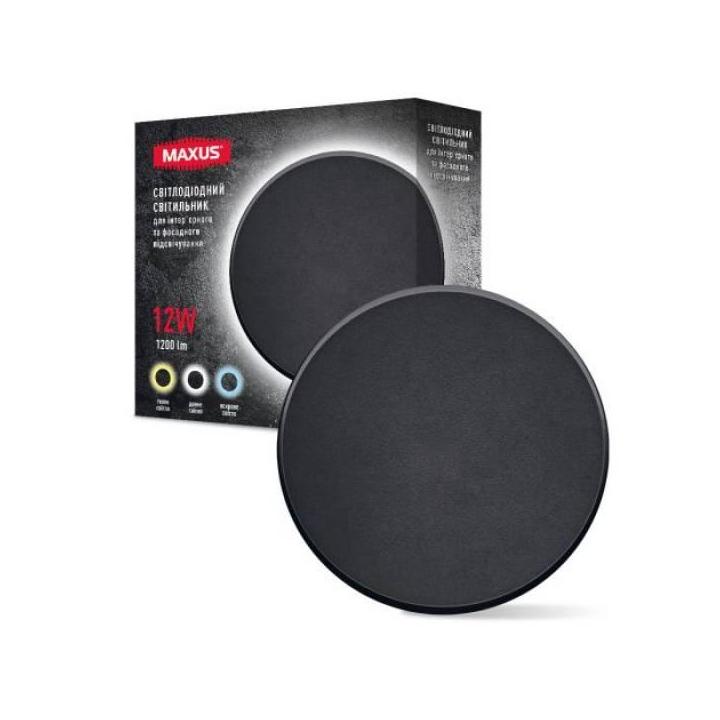 Фото Светильник Maxus MAXUS MWL 12W 3CCT IP65 BL Circle 1-MWL-12W-BLC светодиодный накладной - Магазин MASMART