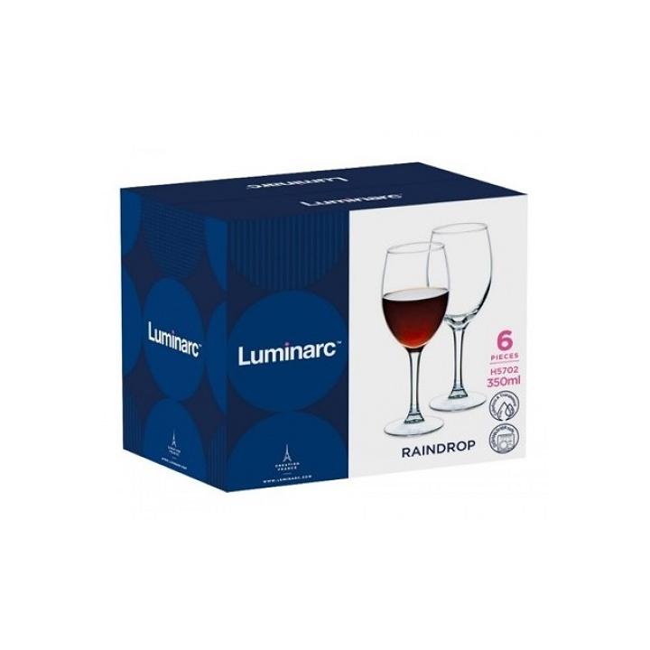 Фото Набір келихів для вина Luminarc RAINDROP 6/250 мл (H5701) - Магазин MASMART
