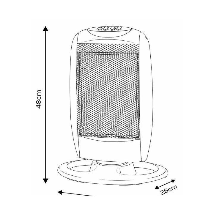 Фото Обогреватель инфракрасный галогеновый Neo Tools 90-114 400/800/1200Вт  - Магазин MASMART