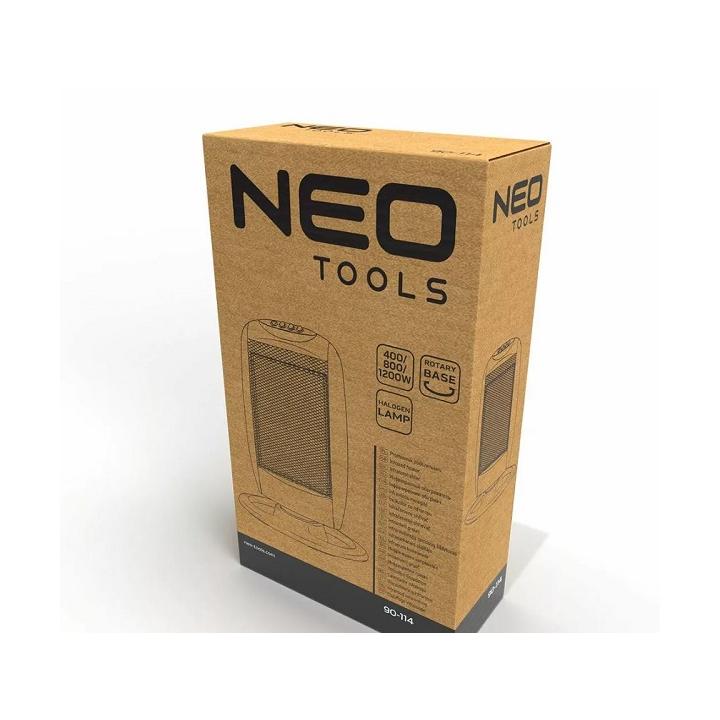 Фото Обогреватель инфракрасный галогеновый Neo Tools 90-114 400/800/1200Вт  - Магазин MASMART