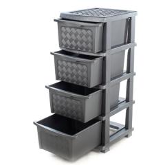 Фото Комод для зберігання пластиковий 4-х ярусний  - Магазин MASMART