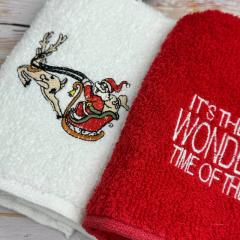 Фото Набор кухонных полотенец Новогодний 2 шт 30x50  - Магазин MASMART