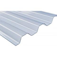 Фото Лист ПВХ Ондуклер 76/18 2х0,9м прозрачный трапеция 0,8мм  - Магазин MASMART
