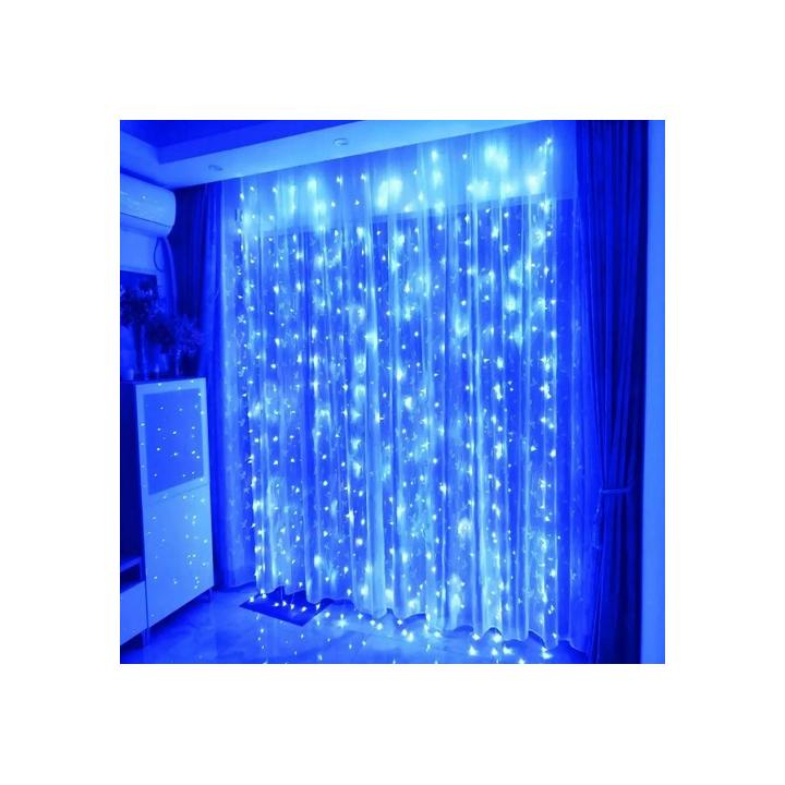 Фото Гирлянда на 240 диодов LED Водопад (Шторка) Blue 2/2м - Магазин MASMART