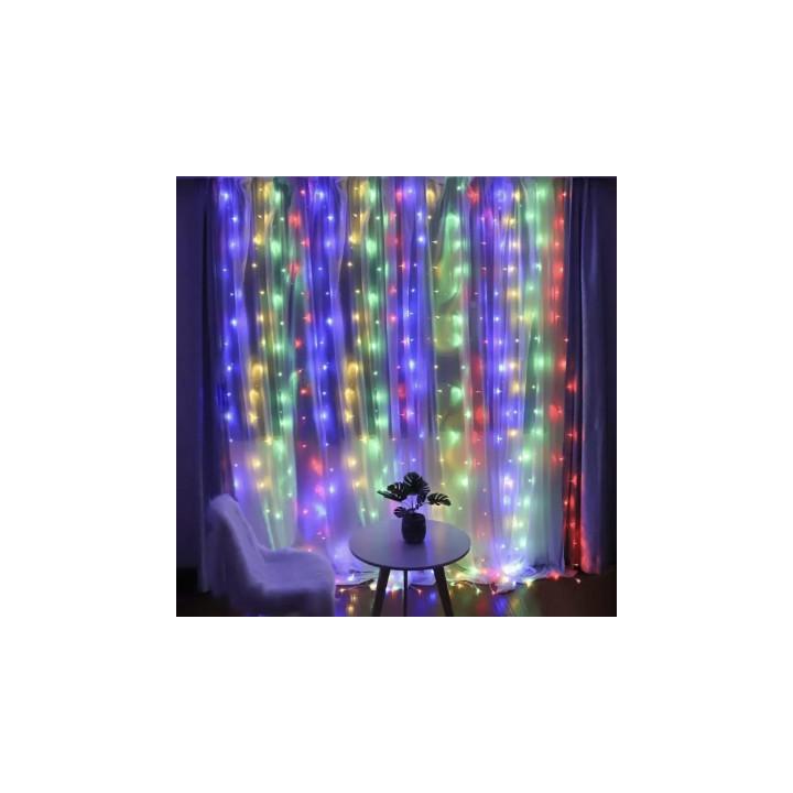 Фото Гирлянда на 240 диодов LED Водопад (Шторка) RGB 2/2м - Магазин MASMART