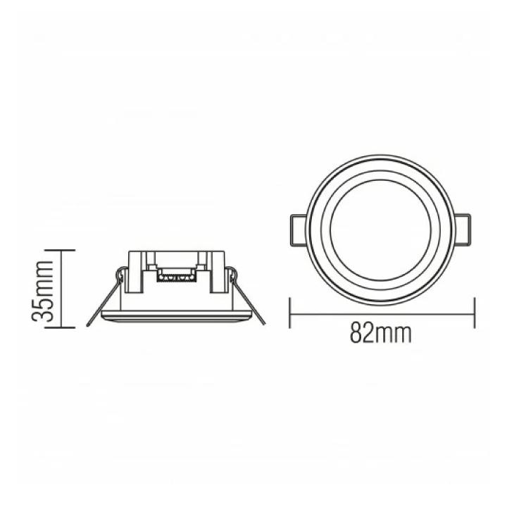 Фото Світильник точковий LED Horoz CARTER-5 5W 4200K 350Lm 170-265V 82мм чорний круг 016-072-0005-02  - Магазин MASMART